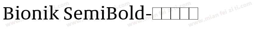 Bionik SemiBold字体转换